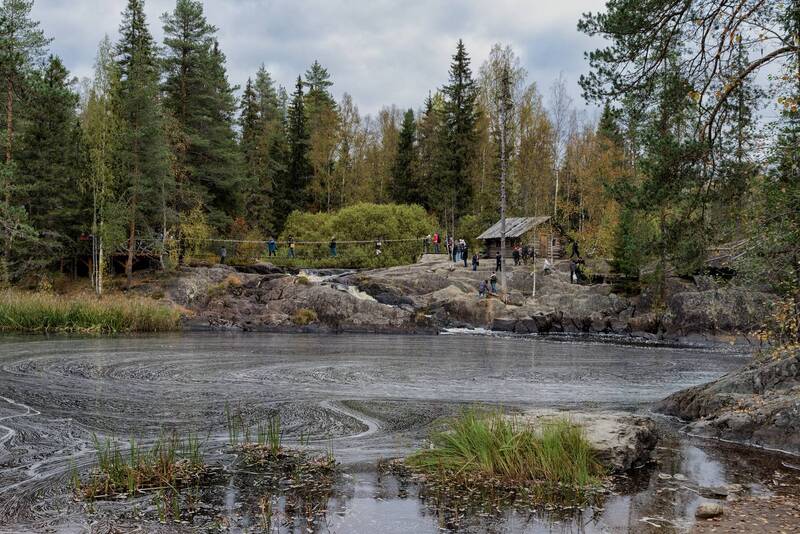 карелия., осень., рускеальские, водопады.  фото превью