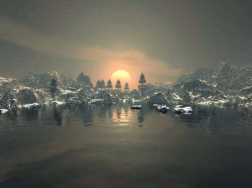 Рассвет у озера