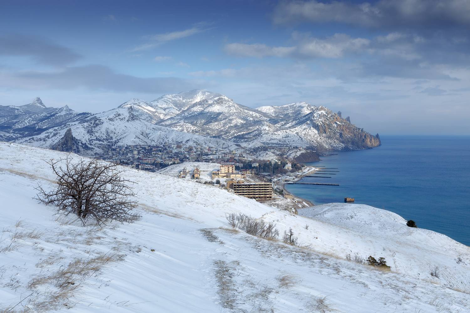 крым, курортное, карадаг, зима, море, Владимир Дубинин