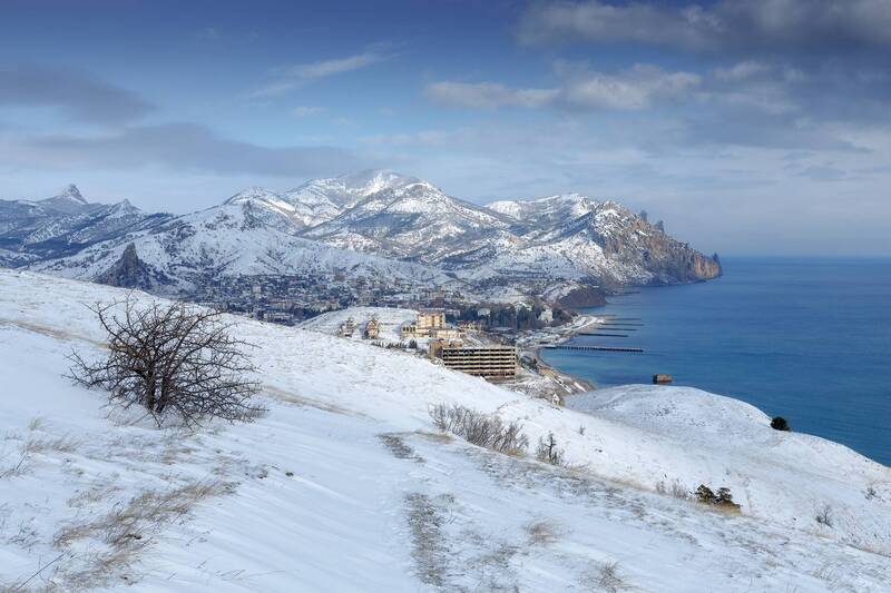 крым, курортное, карадаг, зима, море Курортное и Карадаг. Их маленькая зима. фото превью