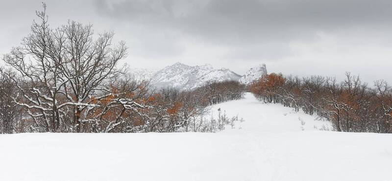 крым, щебетовка, курбан-кая, зима Снег и Курбан-Кая. фото превью