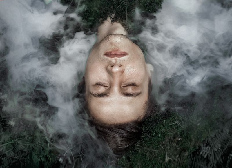 лес, портрет, дым, арт, сказка  фото превью