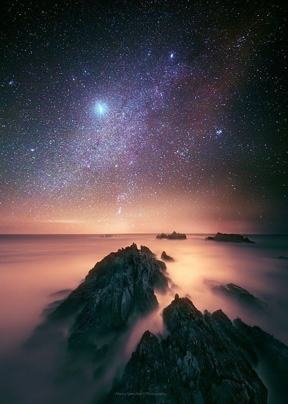 Astro, Astrophotography, Co. Donegal, Ireland, Night, Night sky, Rocks, Stars Co.Donegal фото превью