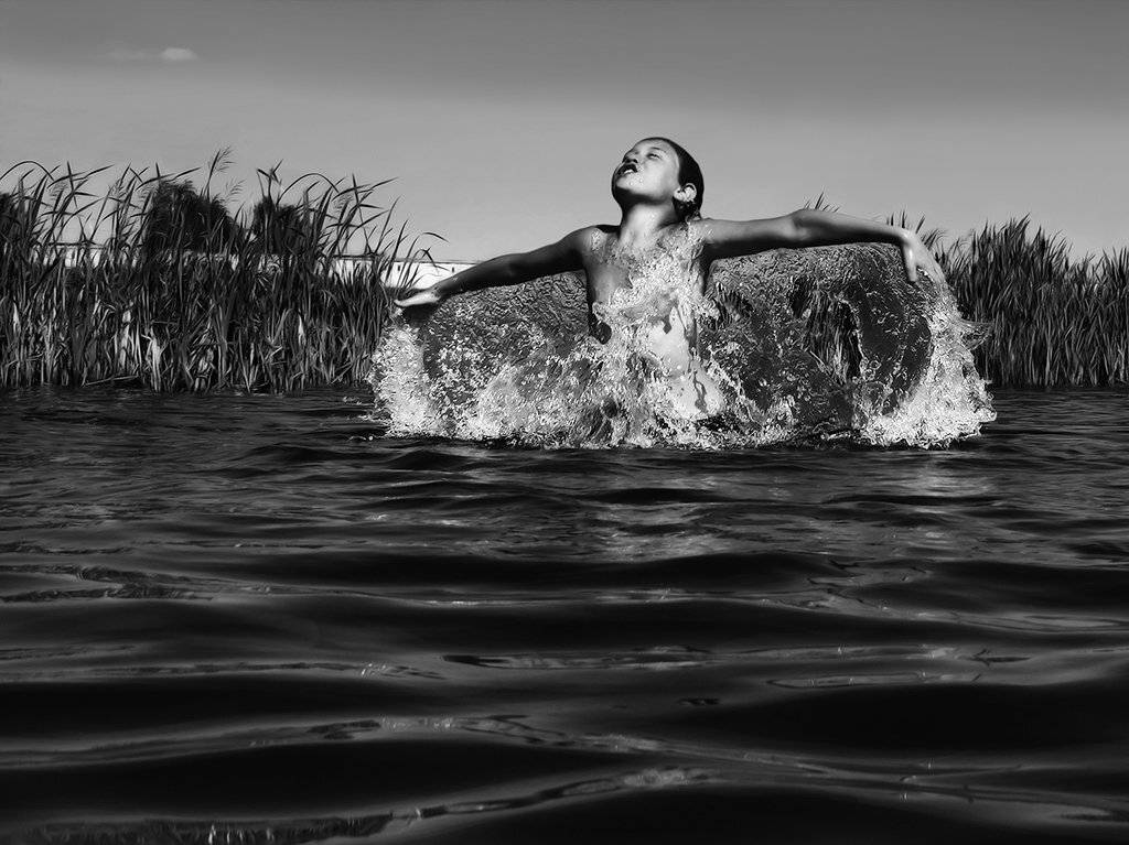 Брызги, Вода, Камыши, Мальчик, Полёт, Размах, ALLA SOKOLOVA