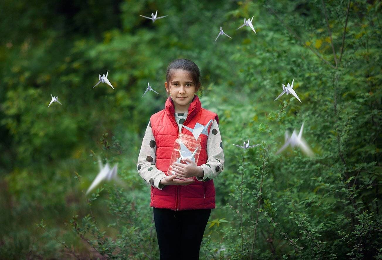 журавли,портрет,улица,весна,птицы,дети,семья,девочка, Оксана