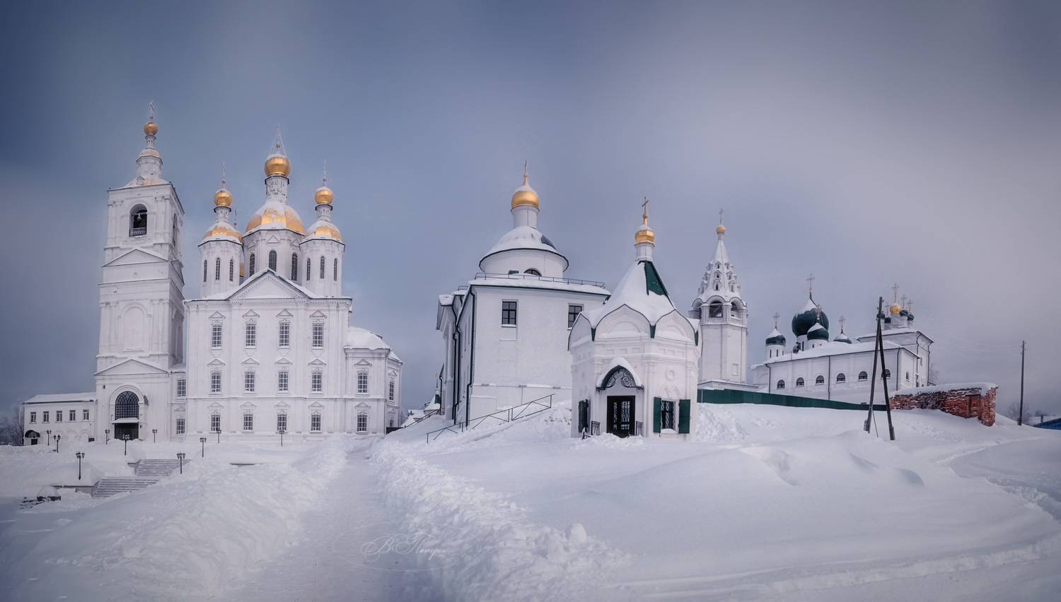 храмы, колокольни, снег, Вера Петри