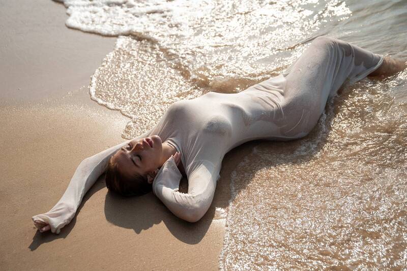 платье, пляж, лето, море *** фото превью