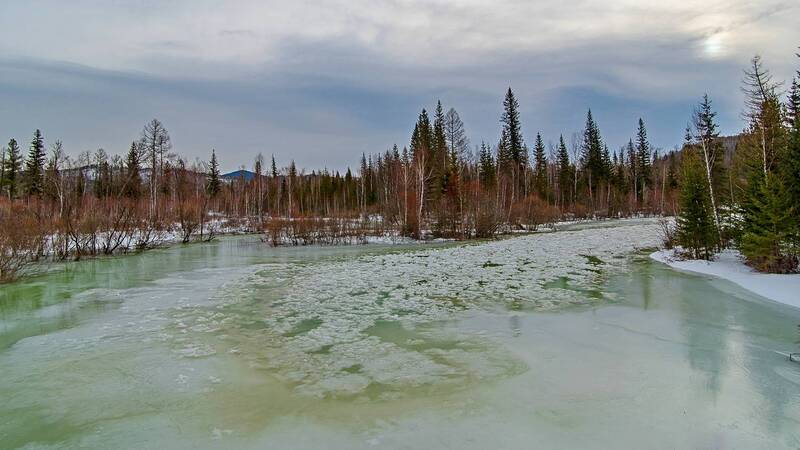лед, наледь, февраль, оттепель, краски, пастель Предвесенний пейзаж фото превью