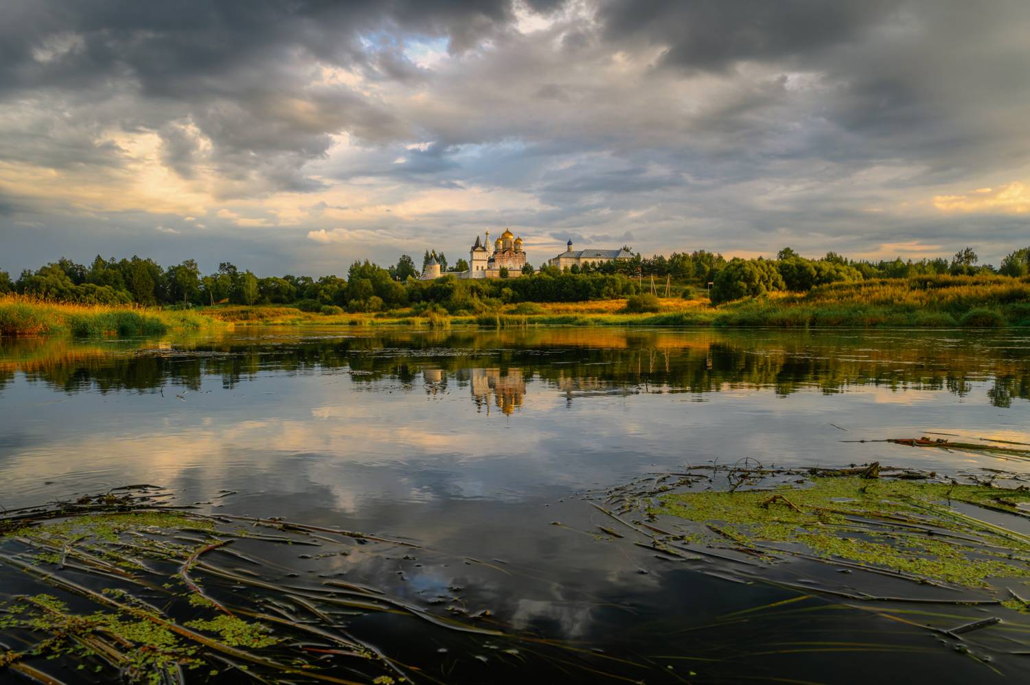 россия, можайск, река, монастырь, лето, московская область, вечер, облака, Ракичевич Томислав