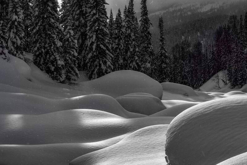 хакасия, кузнецкий алатау, зима, снег, сугробы, свет, ёли Снежные волны фото превью