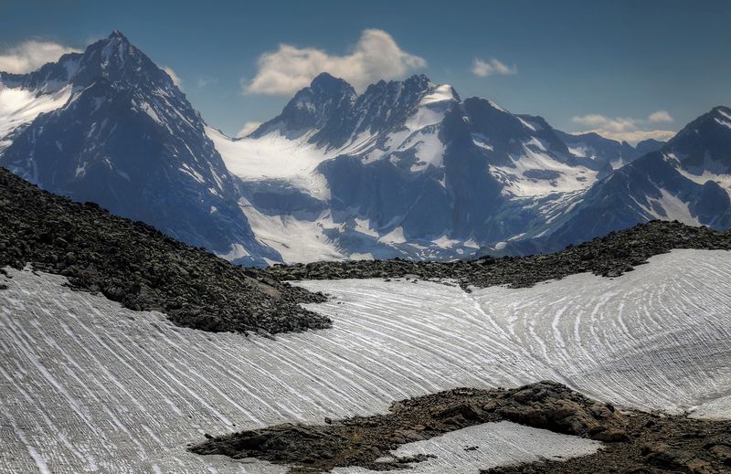 горы, снег, ледник, лето, Кавказ, Карачаево-Черкесия О вечном.. фото превью