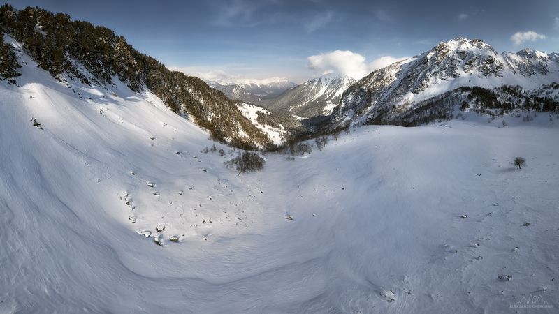 Кавказ, архыз, горы, зима Над озером Орленок фото превью
