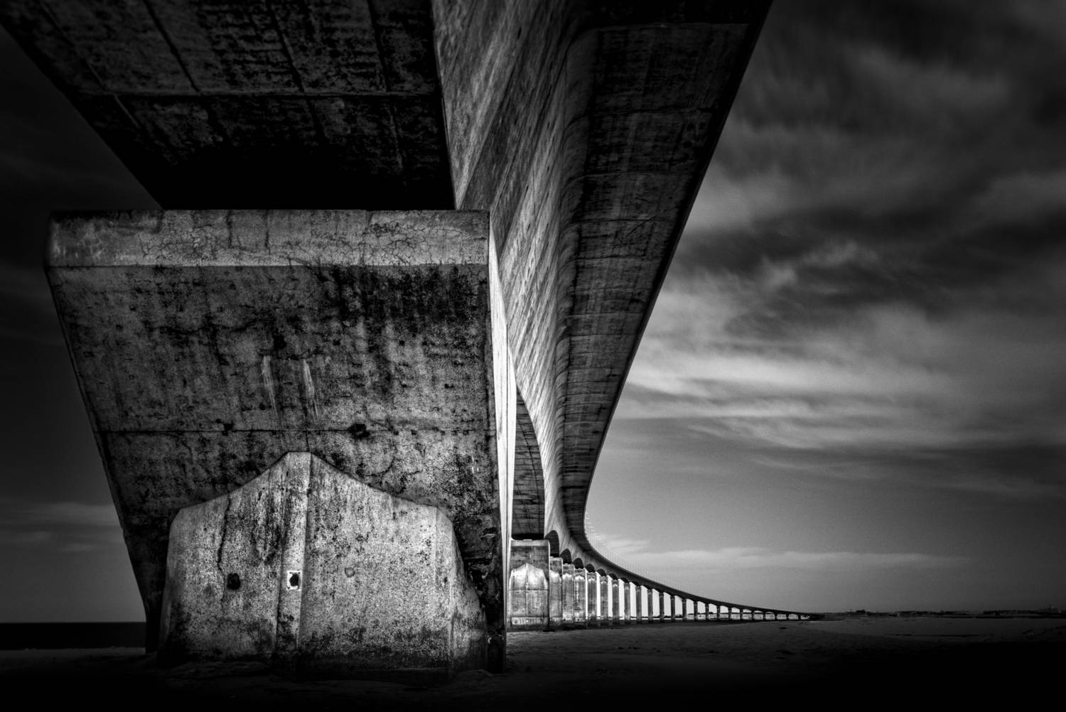 bridge, longexposure, sea, architecture, water, av peteghium