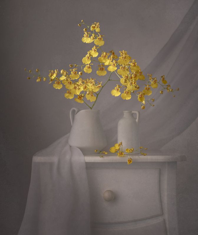 Still life, yellow, white, texture A touch of yellow фото превью