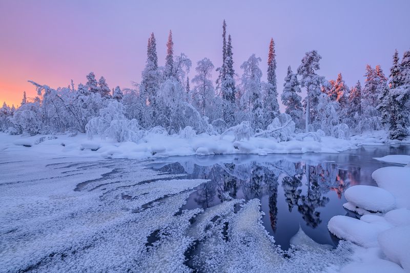 кольский, река Речные узоры... фото превью