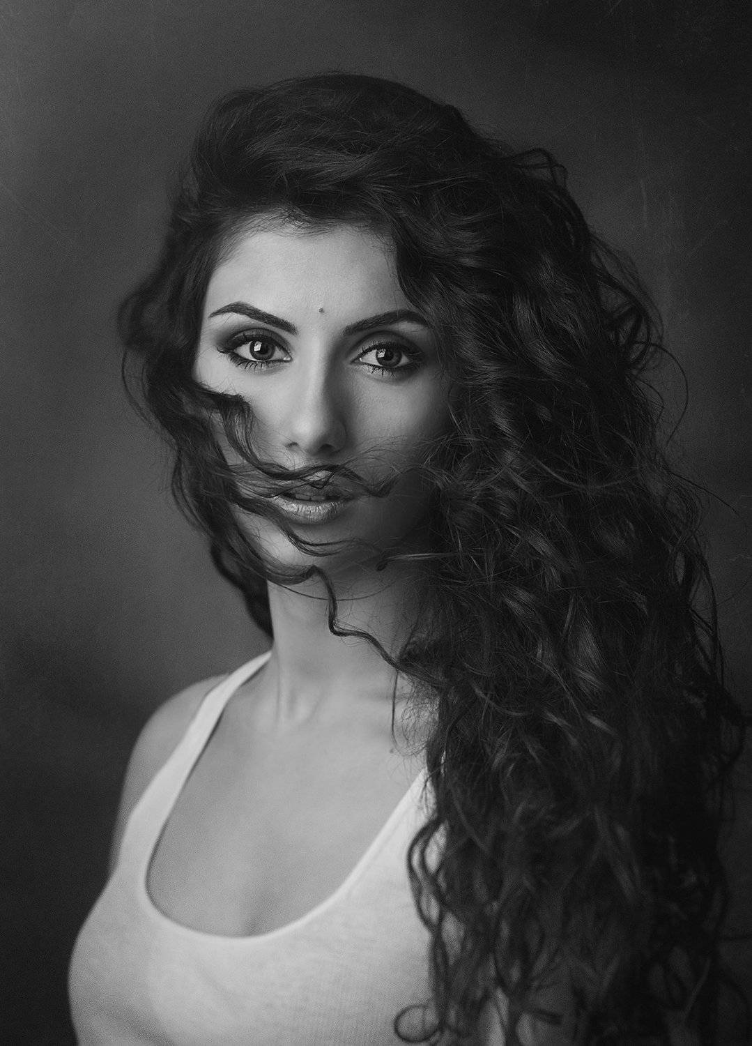 Армения, Армянка, Ветер, Взгляд, Девушка, Свет, Студия, Тень, Черно-белое, Александр Жосан