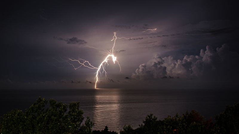 гроза, молнии, ночь, море, Сочи, фото,  Дракон фото превью