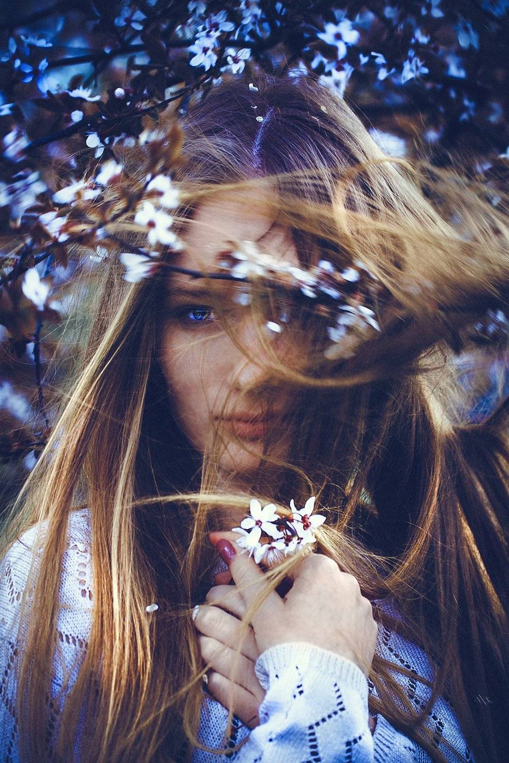 Apple garden, Blooming, Mood, Natural light, Portrait, Woman, Руслан Болгов (Axe)