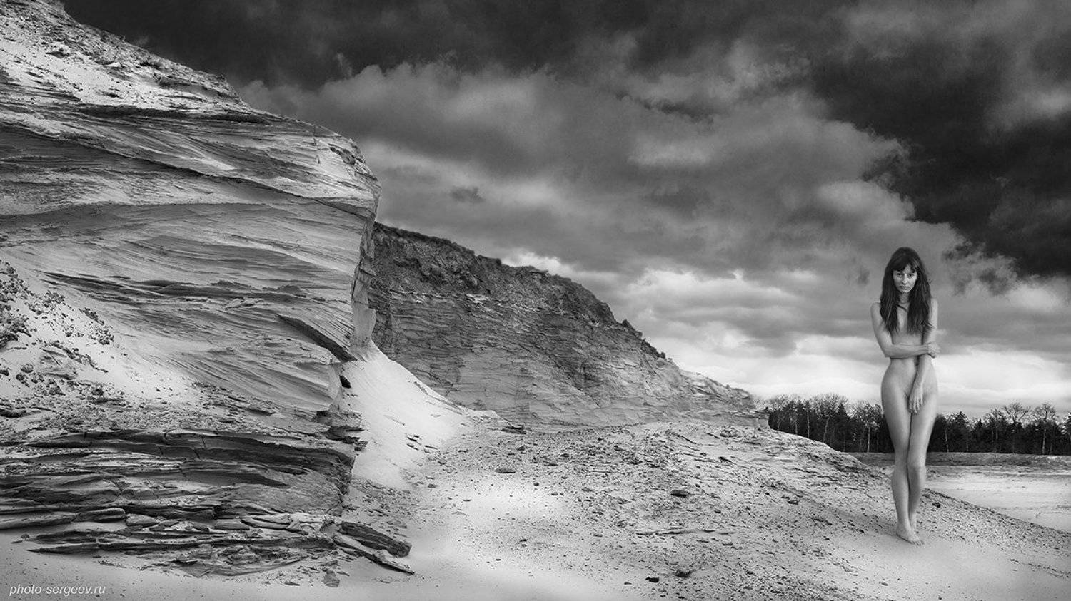 Девушка, Карьер, Ню-арт, Обнажённая, Пейзаж, Пленэр, Стаффаж, Фото-арт, Александр Сергеев