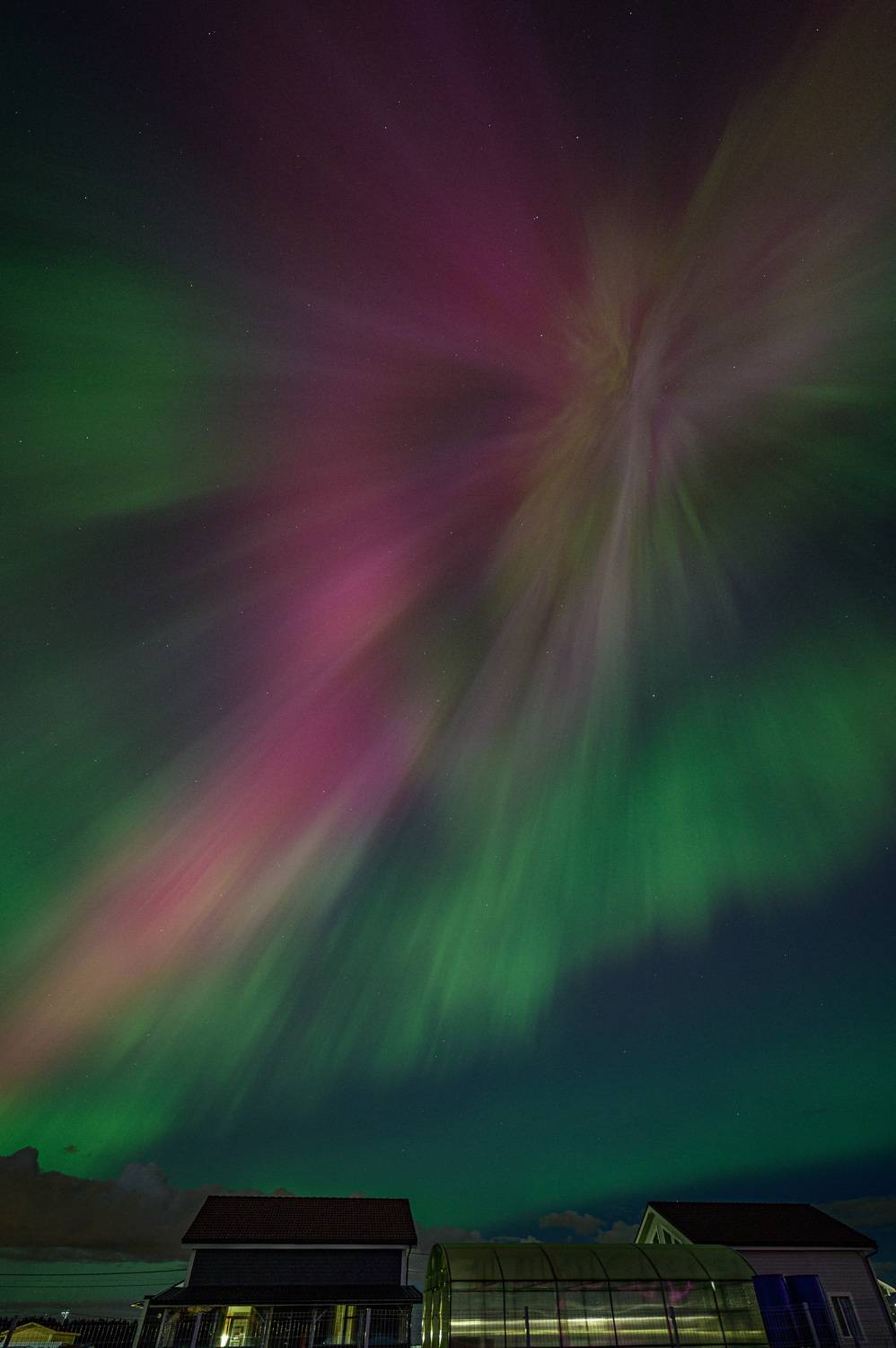 аврора, полярноесиняние, северное сияние, небо, OLEG STOROZHEV