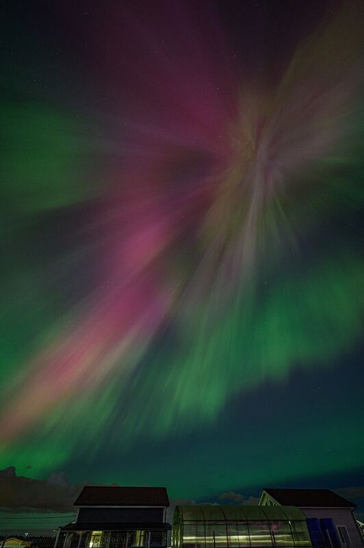 аврора, полярноесиняние, северное сияние, небо Аврора фото превью