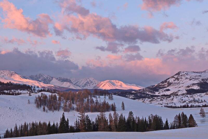 Рассвет в Курайской степи фото превью