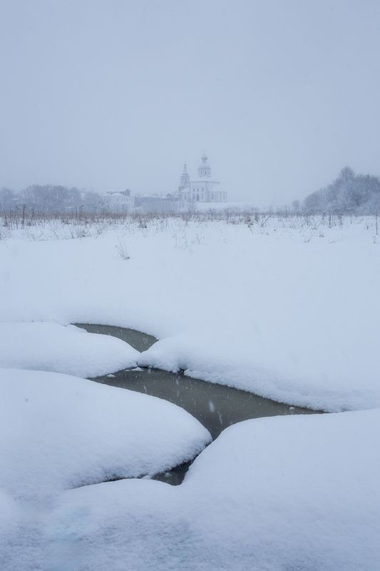 Суздаль, природа, пейзаж, снегопад Суздаль фото превью