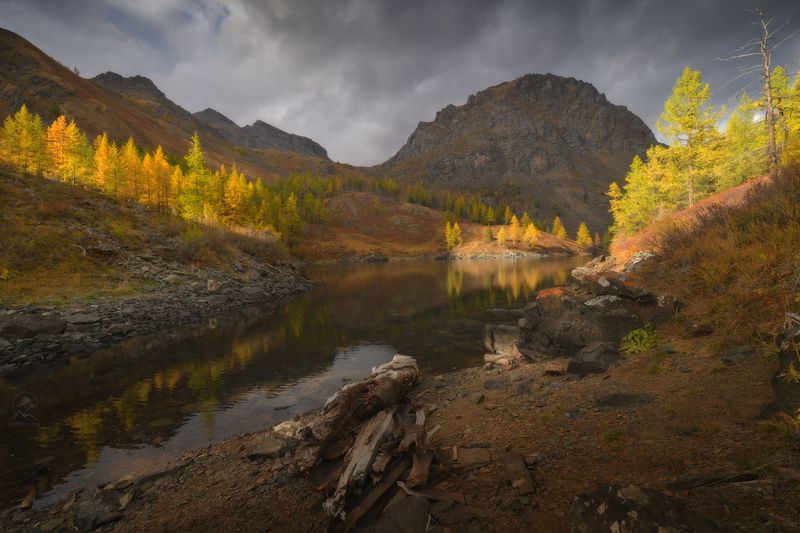 алтай, куектанары, горный алтай, республика алтай Озеро осени фото превью