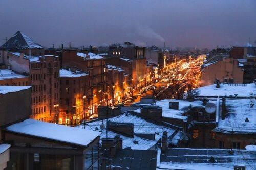 Огни вечернего города