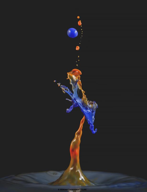 macro, drops, colour, liquid, macro photo, colour milk Drops фото превью