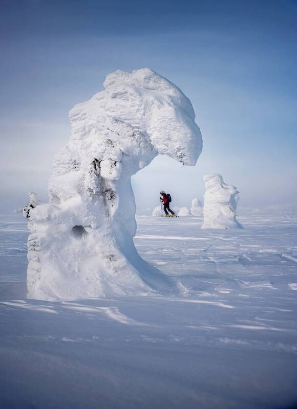 главный уральский хребет, гух, сосьвинский камень, казанский камень, север, урал, снег, лыжник Объятие снегов фото превью