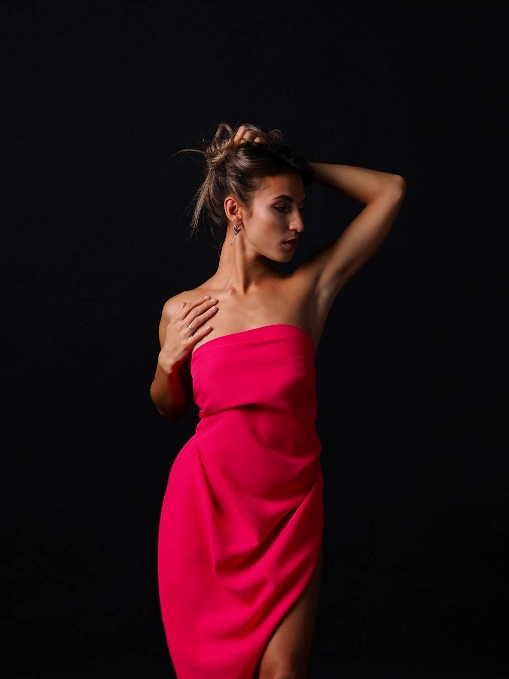 девушка, студия, портрет, прекрасная, ткань, Вязовцев Андрей