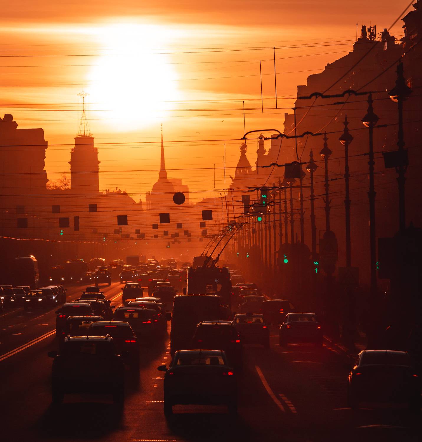 санкт-петербург, невский проспект, закат, Татьяна Кормашова