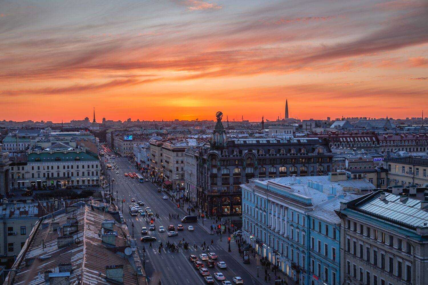 санкт-петербург, невский проспект, закат, Татьяна Кормашова