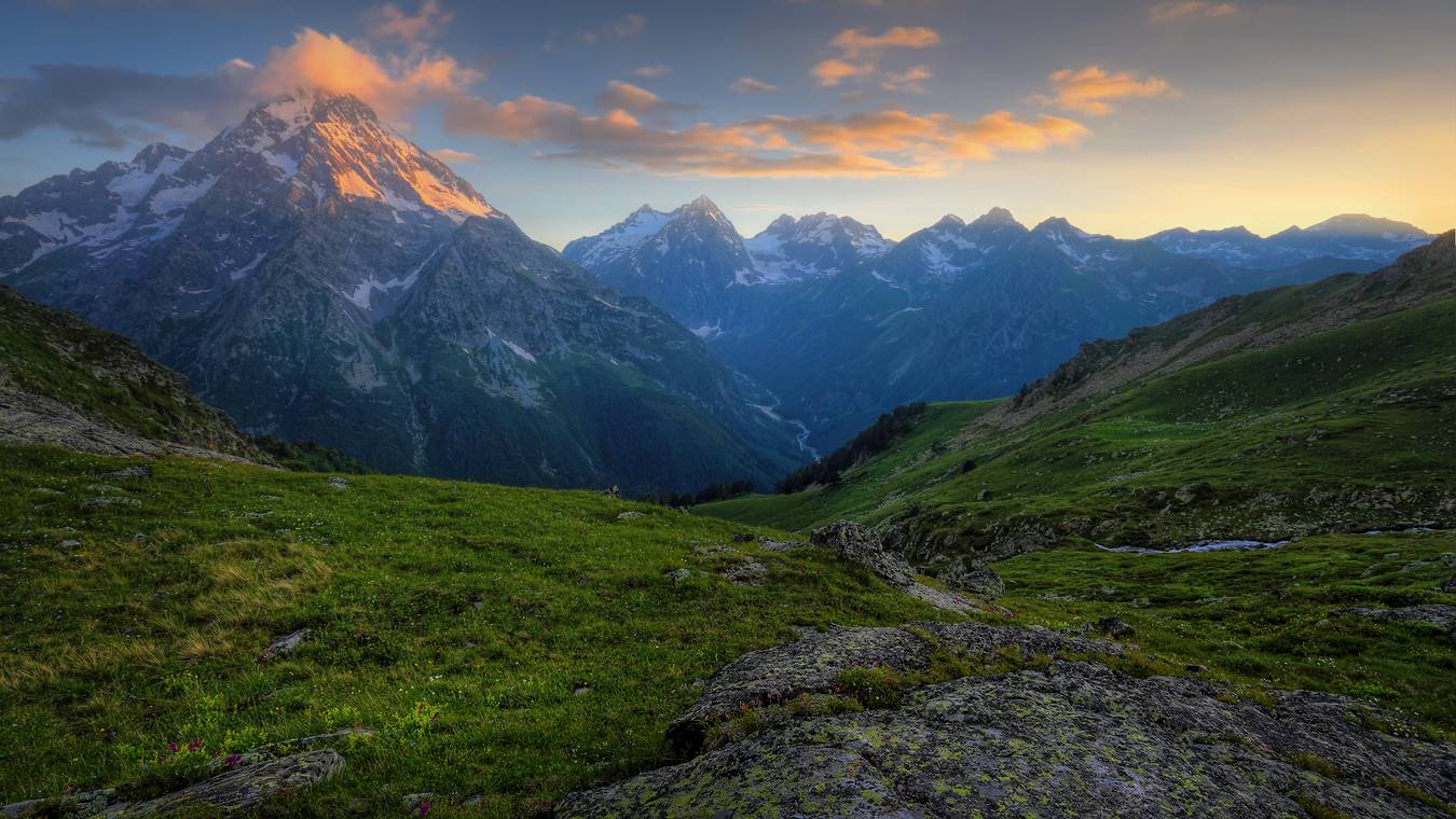 пейзаж, горы, Архыз, Карачаево-Черкесия, горы Кавказа, фото России, пейзажи России, природа России, Александр Бархатов