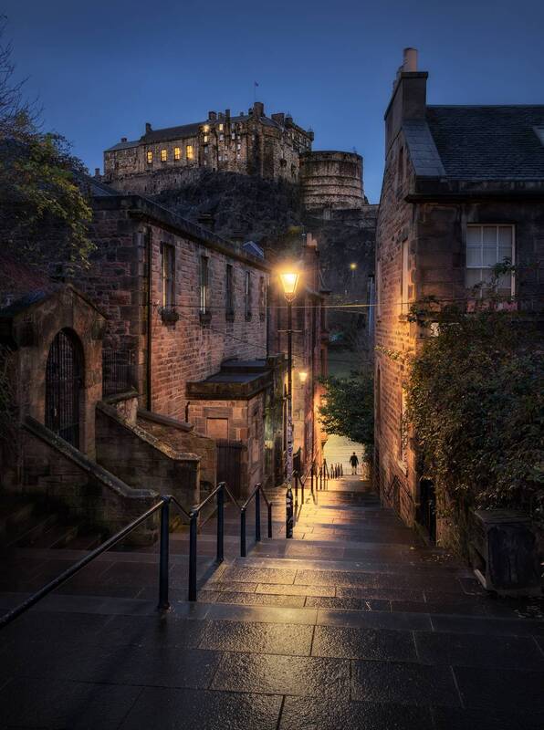 шотландия, великобритания, утро, зима, вечер, uk, scotland, evening, morning, winter, city, edinburgh, эдинбург, улица, замок, холм Шотландские улицы / Scottish streets фото превью