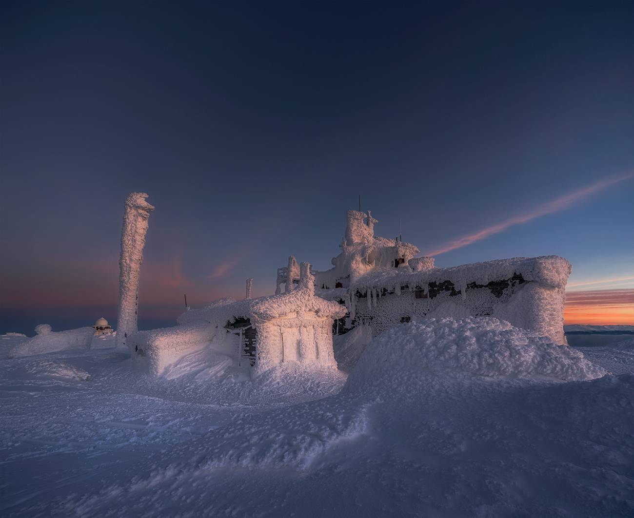 landscape, nature, scenery, winter, peak, frost, sunset, evening, Александър Александров