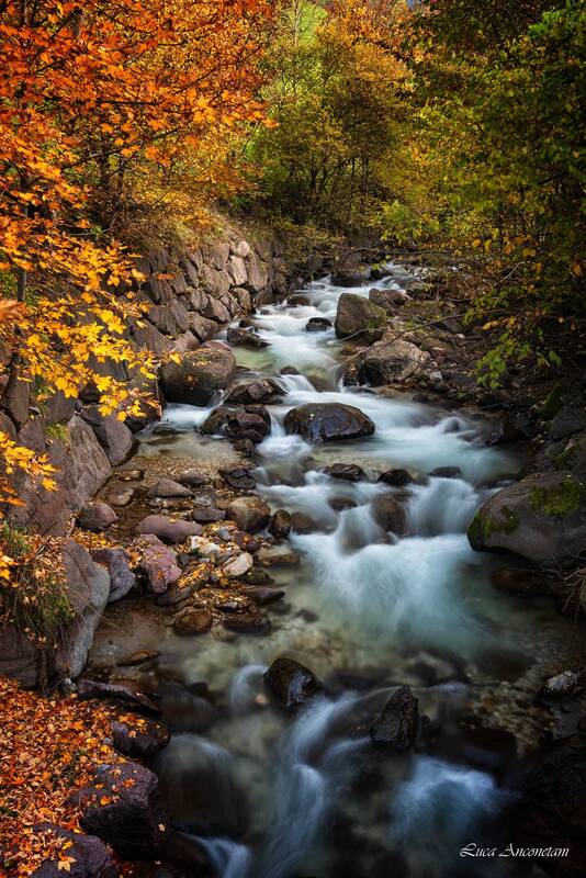 nature, landscape, dolomites, autumn, stream, water, rocks, trees, italy Val di Funes фото превью