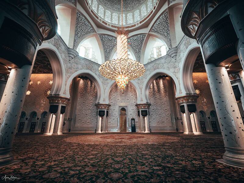 abu dhabi, uae, travel, photography, architecture, modern, indoor, mosque Shiekh Zayed Grand Mosque фото превью