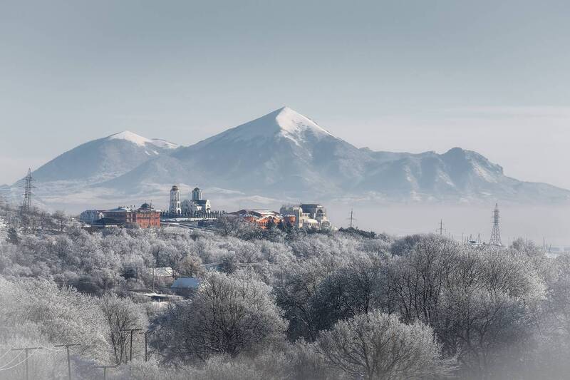 кавказ, кмв, ессентуки, бештау, гора, храм, монастырь, зима, monastery, кавказские минеральные воды Белая гора фото превью