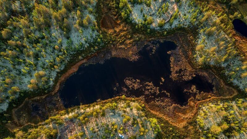 тундра, полет, оезеро, осень, надым, янао Осень фото превью
