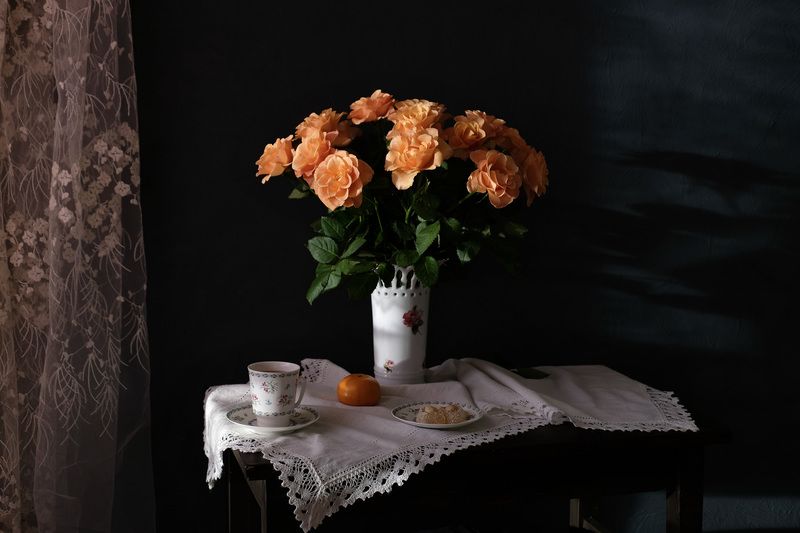 Still life, Flowers, Roses, Mood, Light Весенний свет фото превью