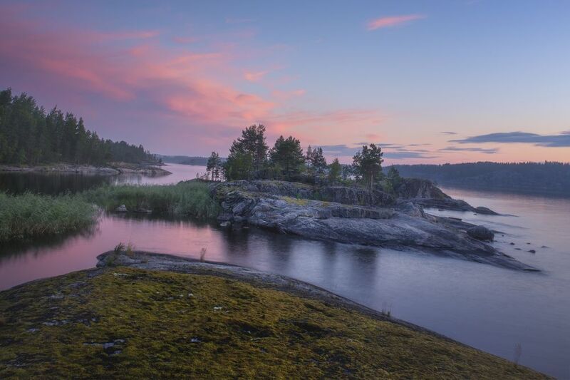 Сумерки на Ладожском озере фото превью