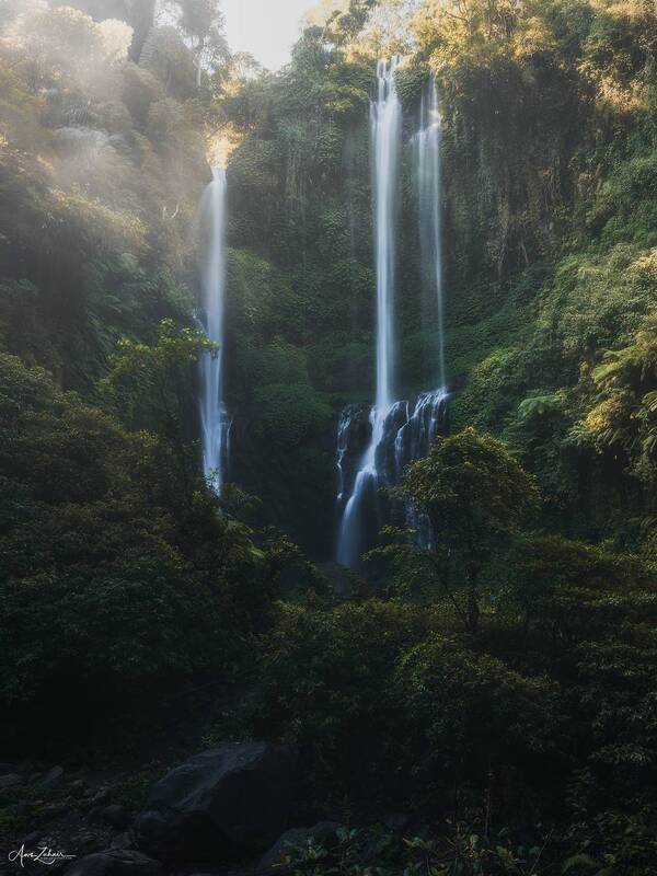 waterfall, bali, indonesia, travel, photography, nature The Twin Waterfall фото превью