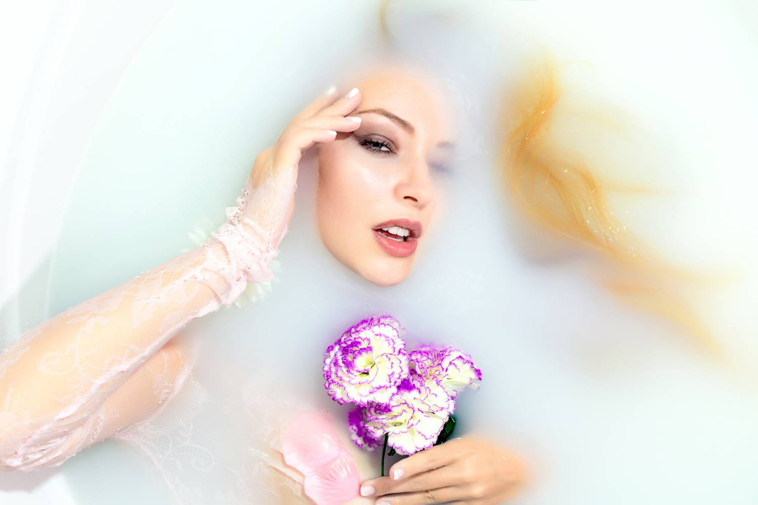 model, bathub, blonde, lasfotosdejean, spring,  Jean