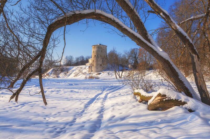 зима, природа, небо Вид на Гремячую башню... фото превью