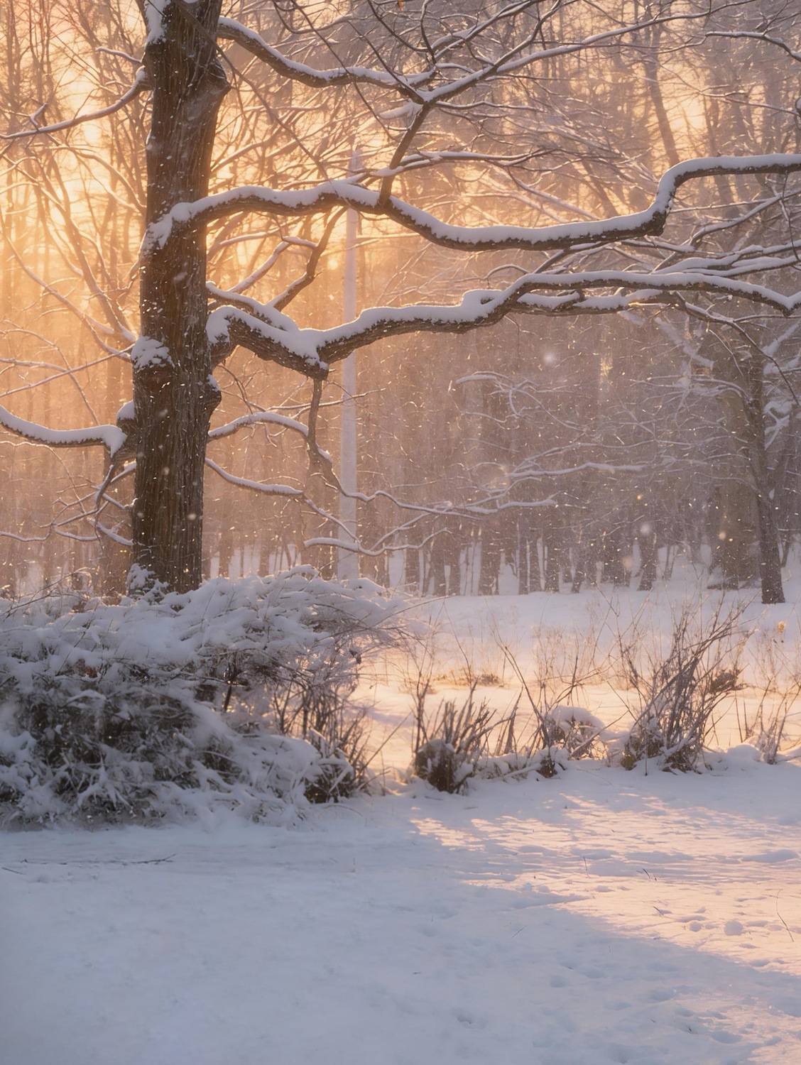 зима, winter, природа, nature, пейзаж, landscape, закат, sunset, Julia Kaissa