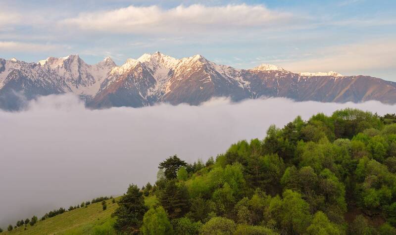 кавказ, эрзи, горы, облака Утро там, где спят облака. / Morning where the clouds sleep. фото превью