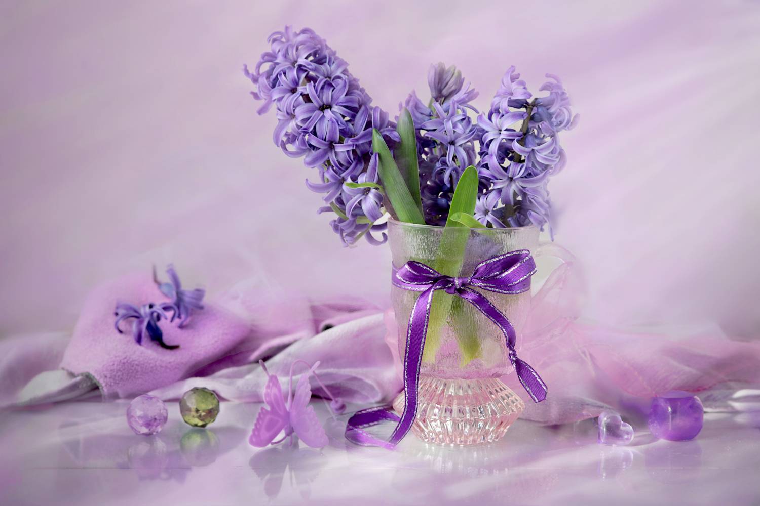 цветы, первоцветы, гиацинты, ваза, Шруб (Беляева) Татьяна