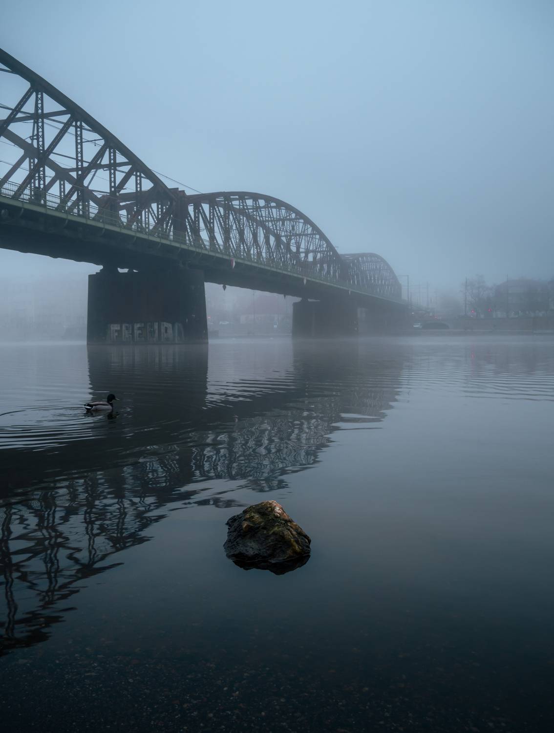 prague, czech, czechia, city, morning, mist, fog, mood, bridge, Slavom&iacute;r Gajdo&scaron;